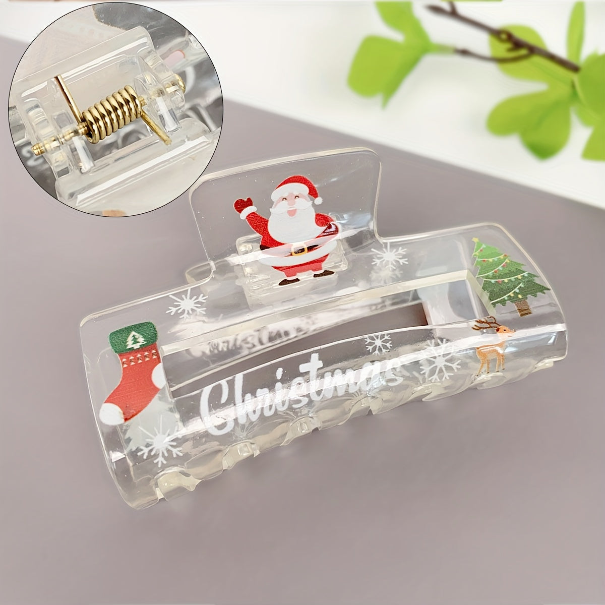 XmasClip - Cute Christmas Hair Clip in Acrylic