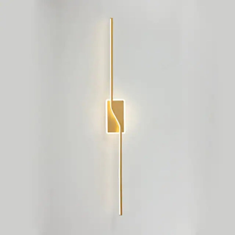 Candeeiro de parede LED minimalista moderno preto/dourado
