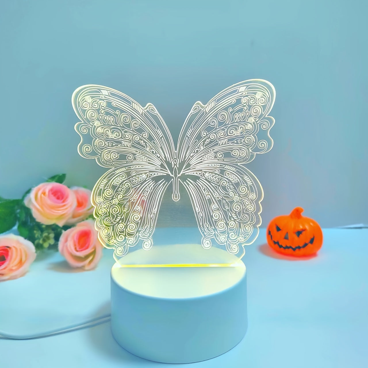 ButterflyGlow - 3D LED Night Lamp with Geometric Design