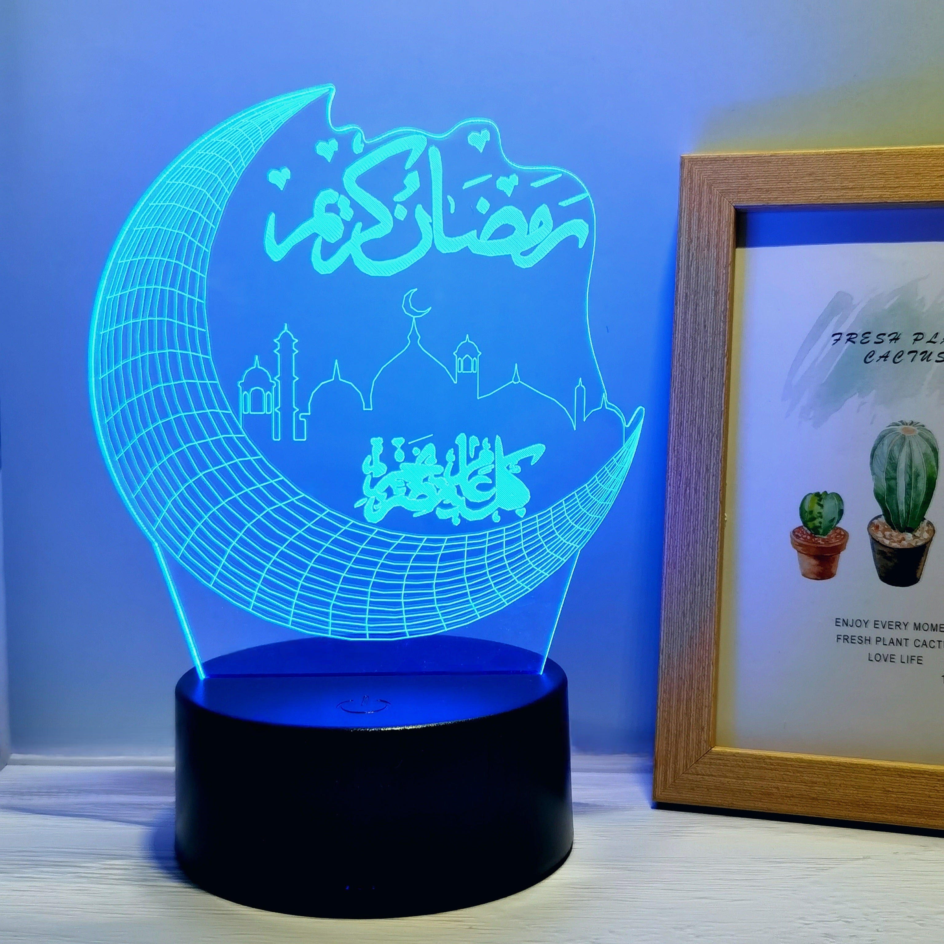 MoonPalace - 3D Night Lamp with 7 Colors Touch Control
