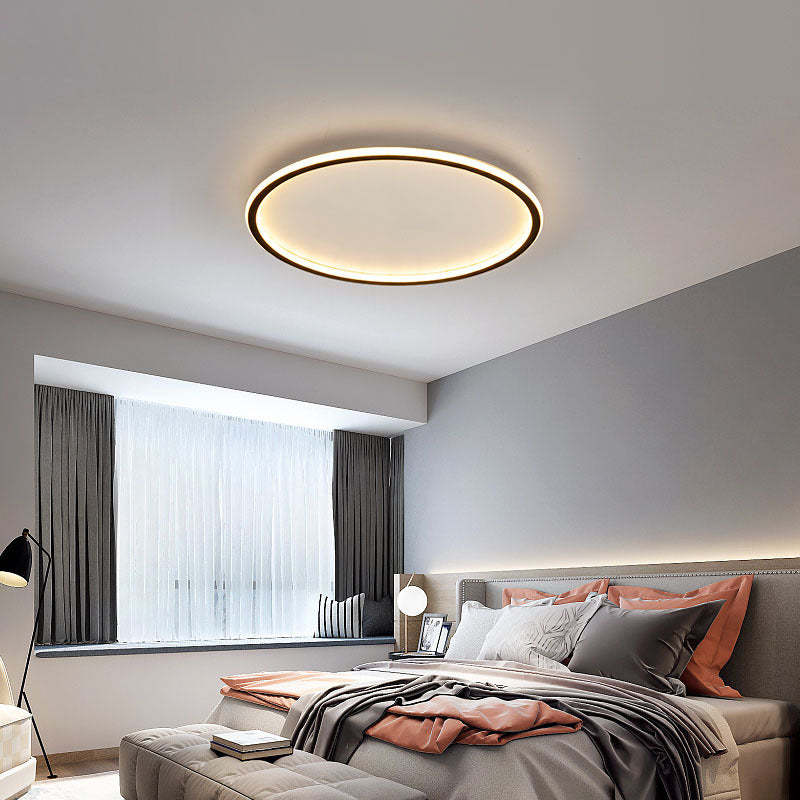 LunaNova - Lampada da soffitto LED rotonda moderna in metallo/acrilico