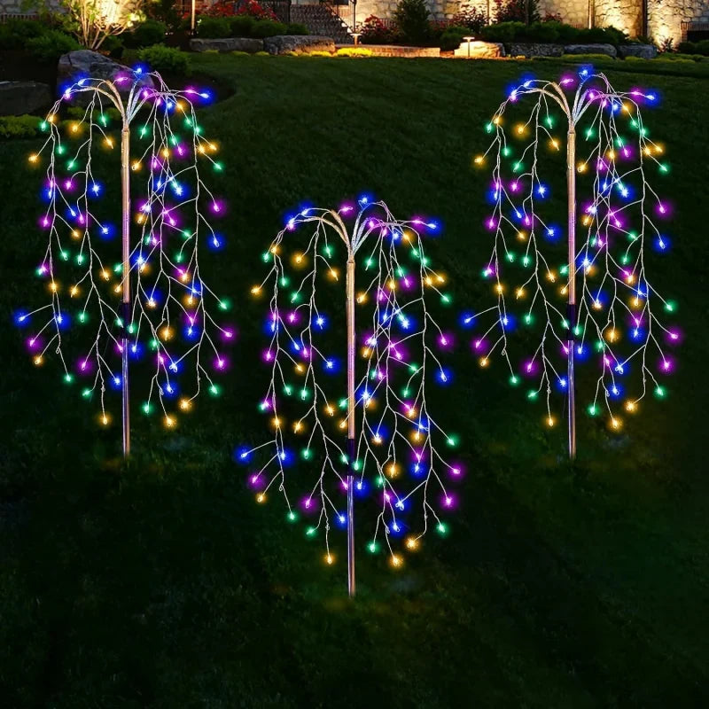 3 Conjuntos de Iluminação Solar para Jardim Exterior Decoração