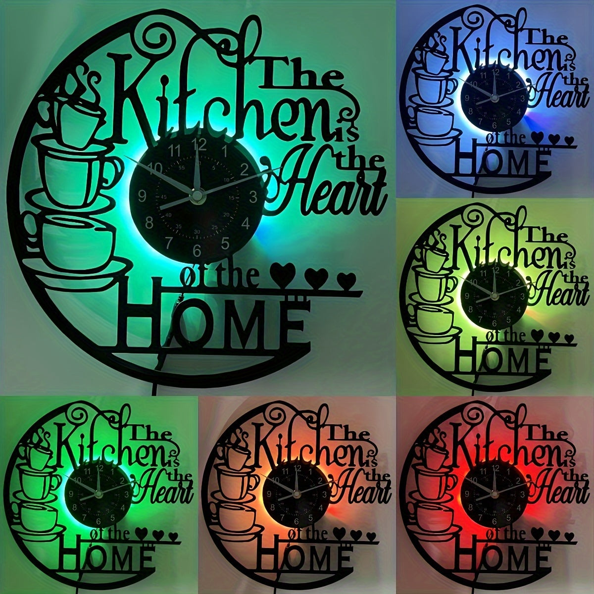 Vinyl Record Wall Clock - Silent Clock for Living Room, Bedroom, and Kitchen