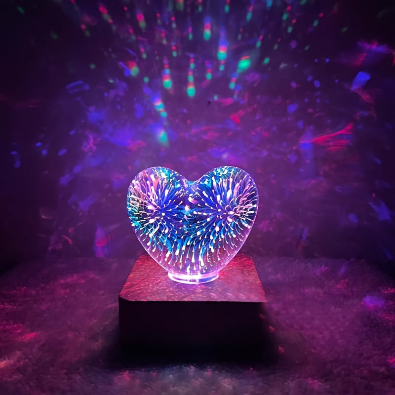 FireworkLight - 3D LED Love Heart Firework Night Light