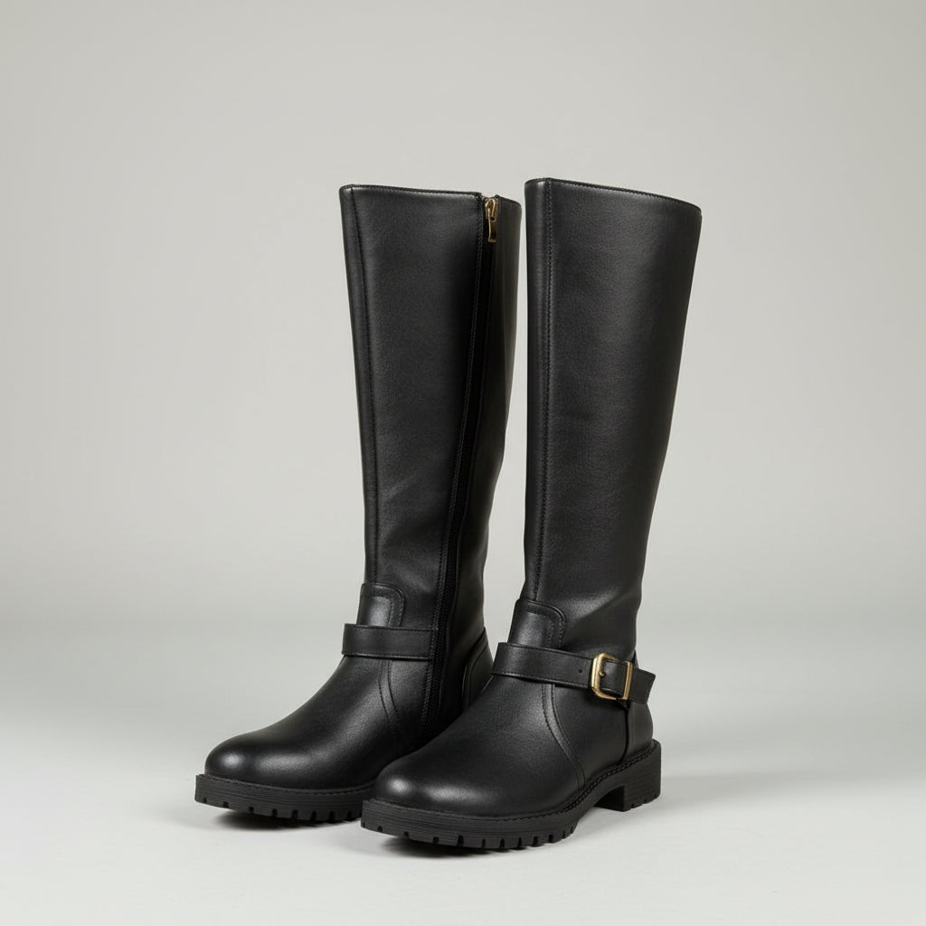 Womens Knee High Boots Elegant Low Heel Daily Comfort