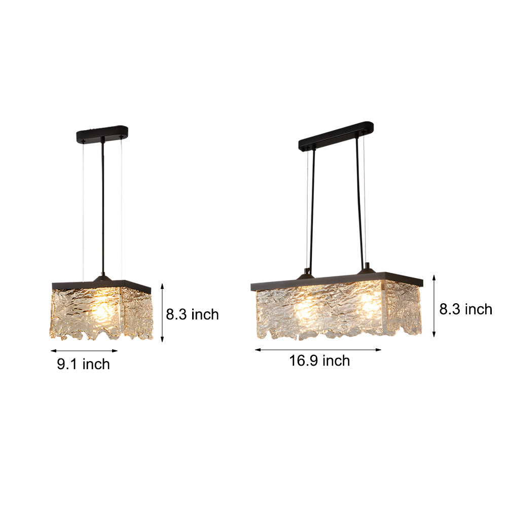 Candeeiro de teto de vidro fosco 1/2-Lichts com 3 níveis de intensidade para iluminação de sala de jantar