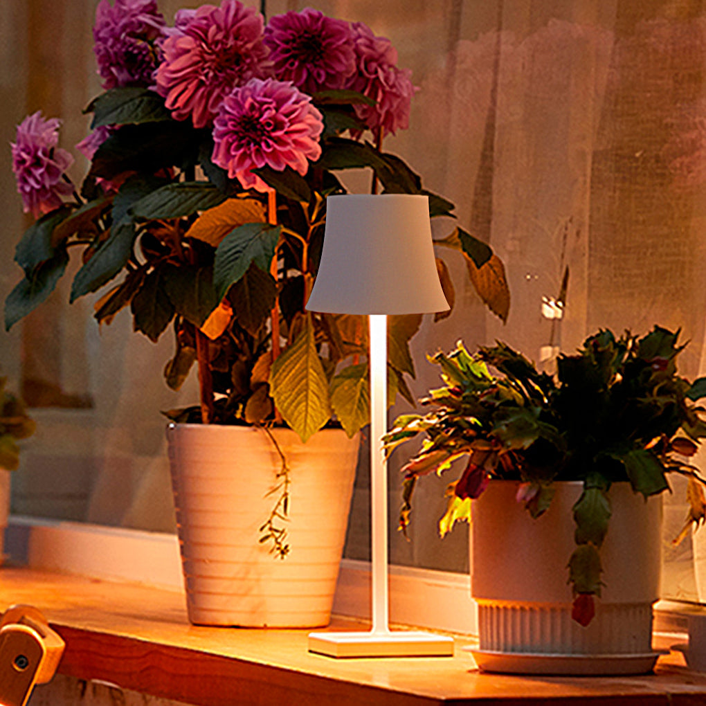 Lampada da tavolo wireless con paralume in metallo USB touch