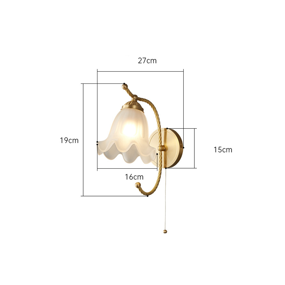 Lampade da parete in vetro retrò per soggiorno francese