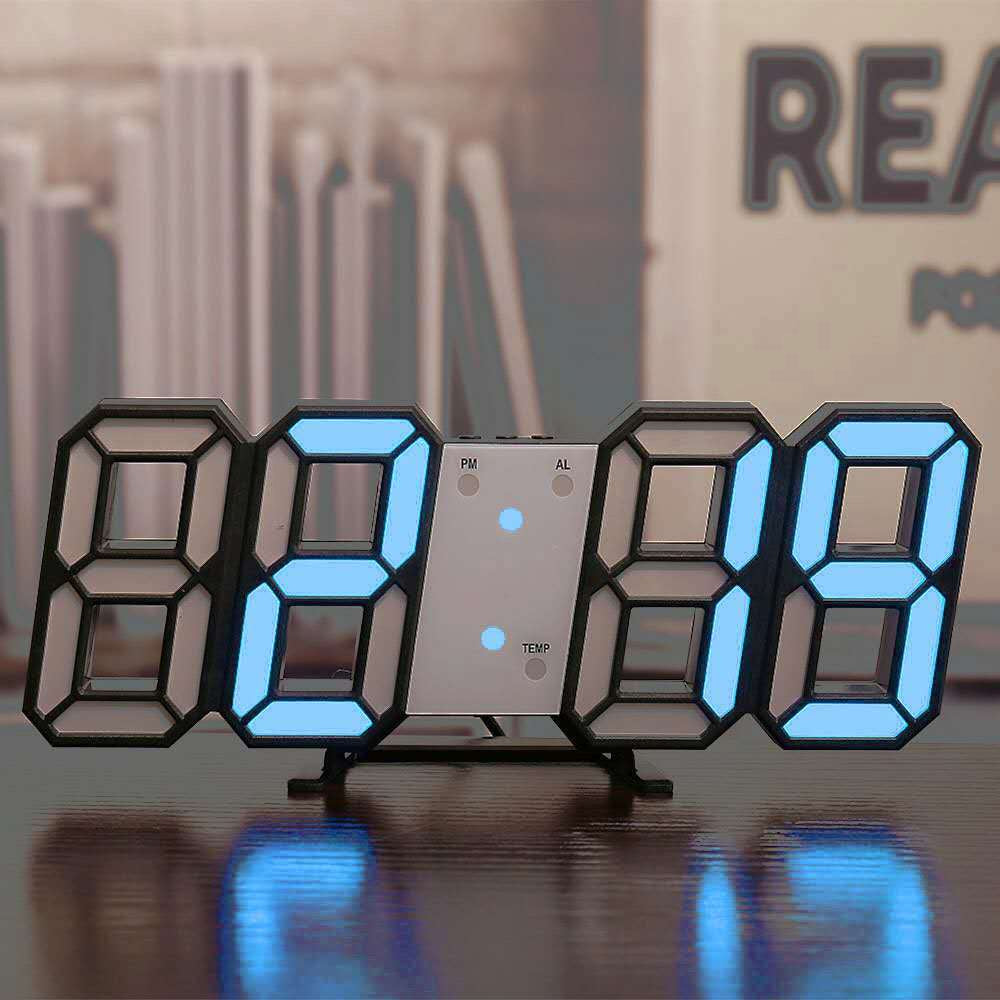 Orologio da parete digitale a LED - Temperatura e allarme