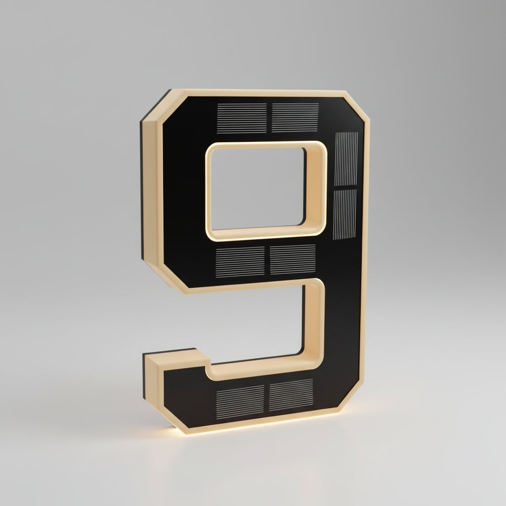 Solar House Number Light LED Display Waterproof Solar Powered