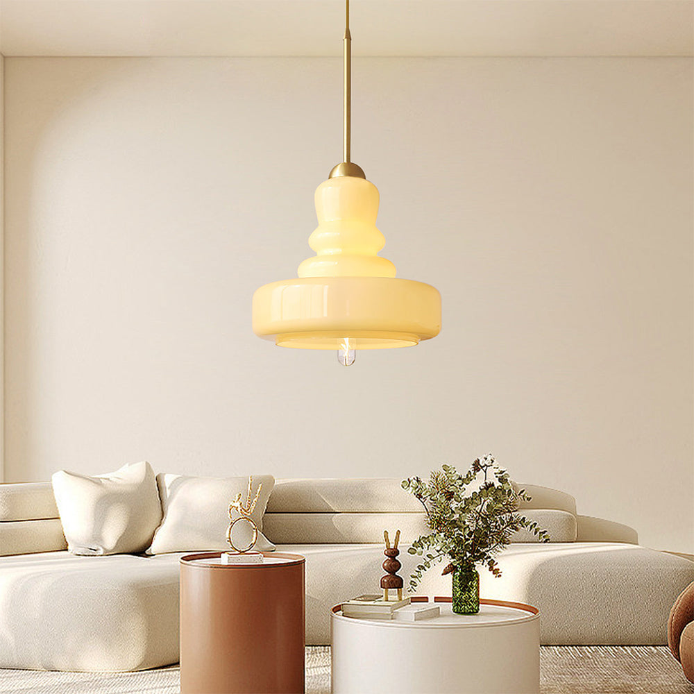 Lampada a sospensione Bauhaus colorata a forma di zucca