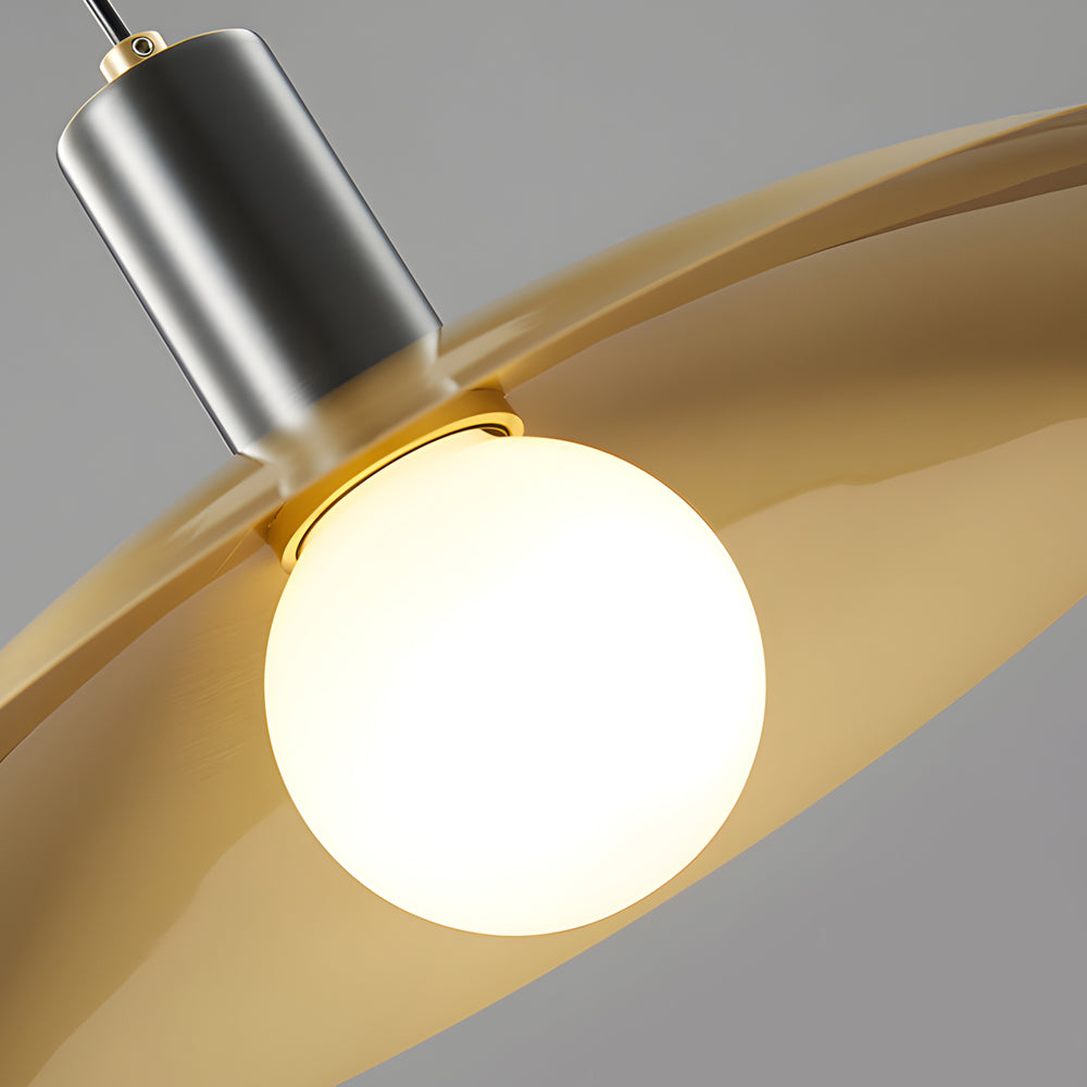 Lampada a sospensione in ottone Mid-Century 1-Licht