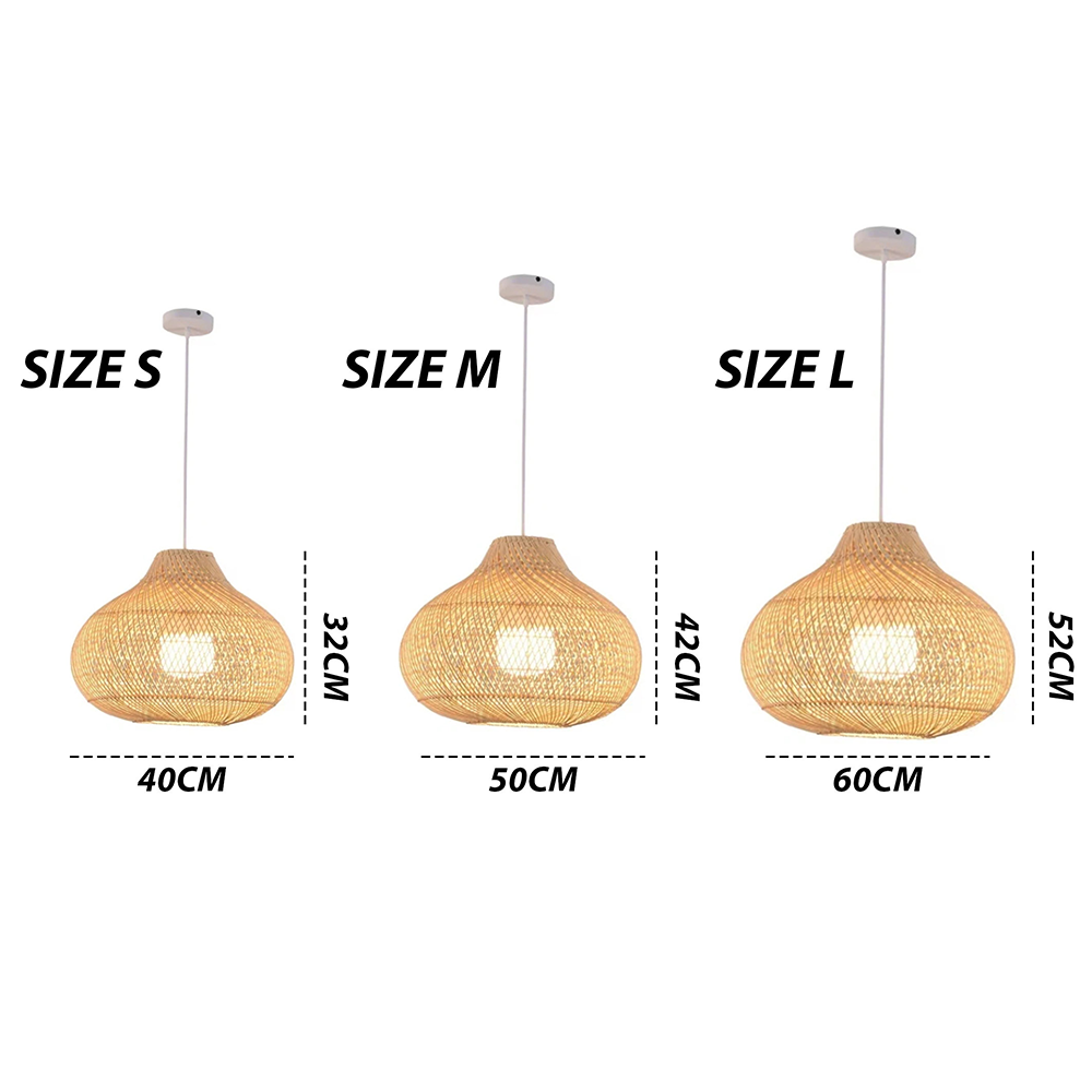 Lámpara colgante isleña boho natural hecha a mano