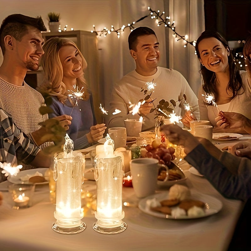 2/3 Pezzi Candele LED Senza Fiamma – Perfette Per Riunioni Familiari, Cene, Matrimoni e Compleanni