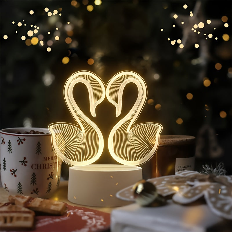 SwanLight - 3D LED Table Lamp with Acrylic Frame