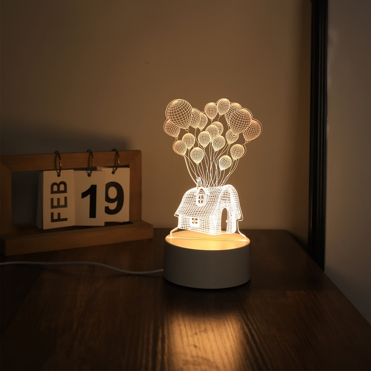 LumiBalloon - Lampada Notturna 3D a LED a Forma di Palloncino Alimentata via USB