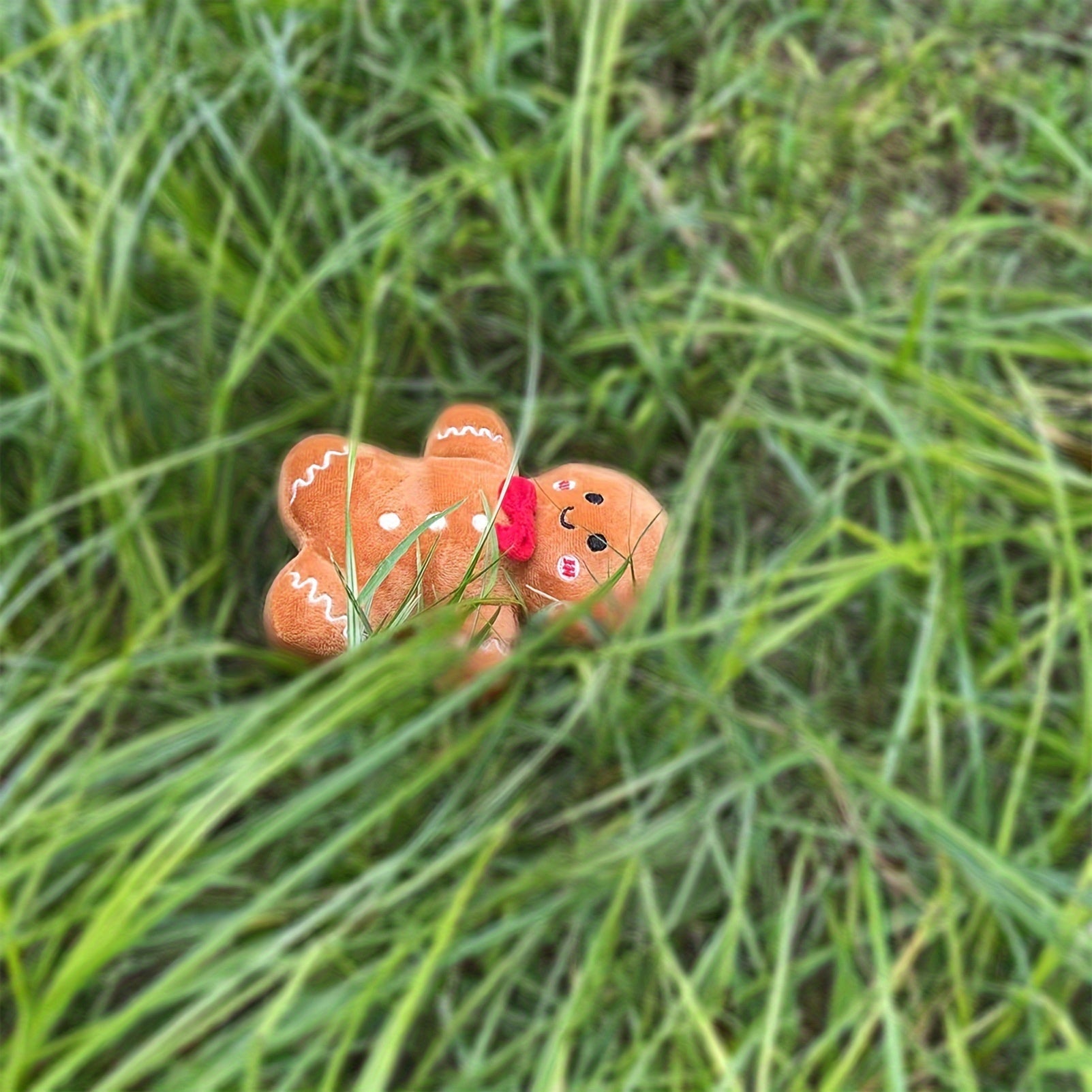 GingerJoy - Boneco de Biscoito de Gengibre de Peluche para Decoração de Natal