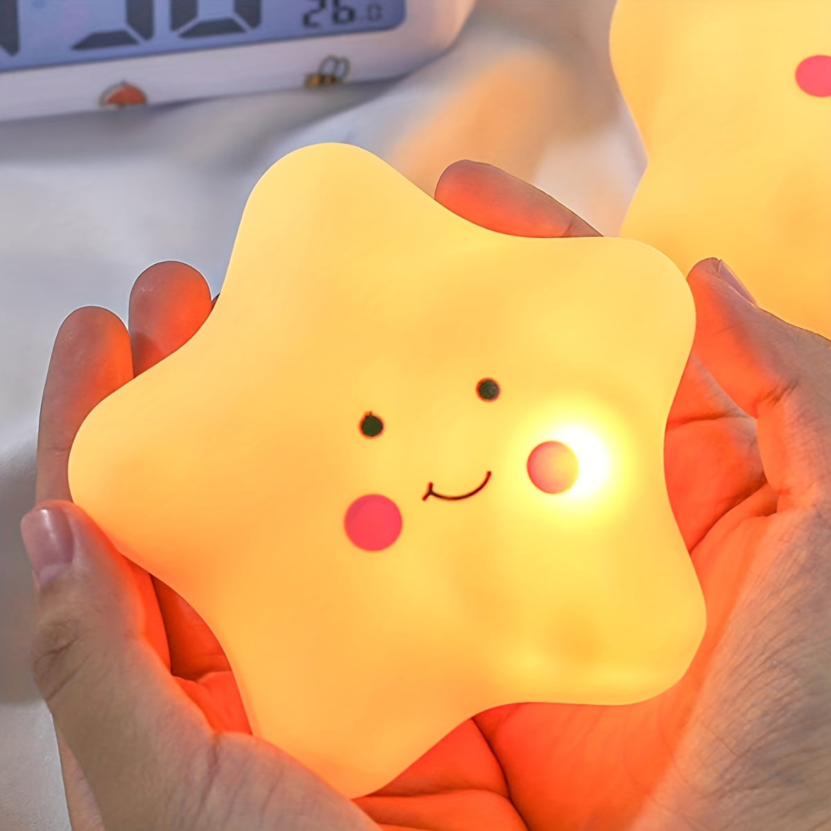 StarGlow - Lámpara nocturna pentagrama adorable para dormitorio y habitación infantil