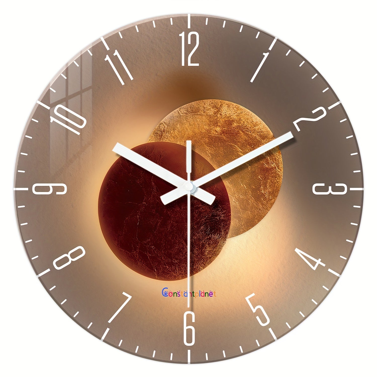 CosmicLight - Silent Round Wall Clock with Planet Design