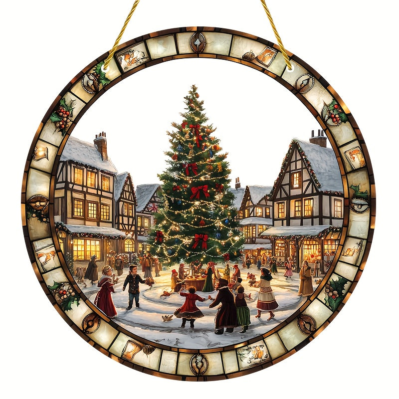 XmasZonvanger - 20cm Acrylic Christmas Wall Decoration for Home & Office