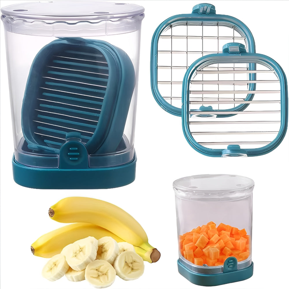 Tagliatore di Fragole Tagliatore di Frutta Bicchiere Coltelli in Acciaio Inox Gadget da Cucina