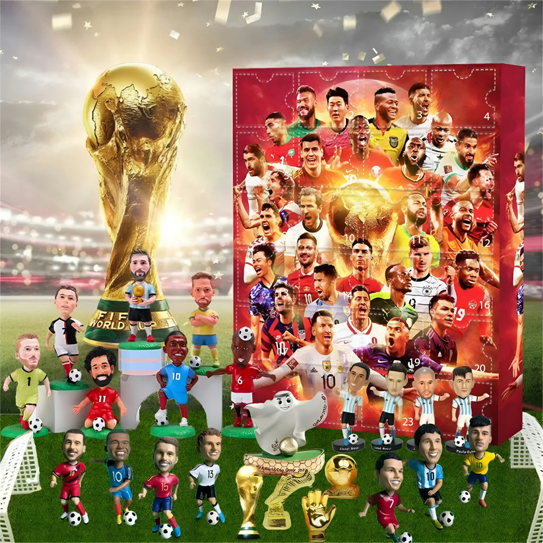 Calendario de Adviento para Niños Set de Sorpresas de Juguetes de Fútbol