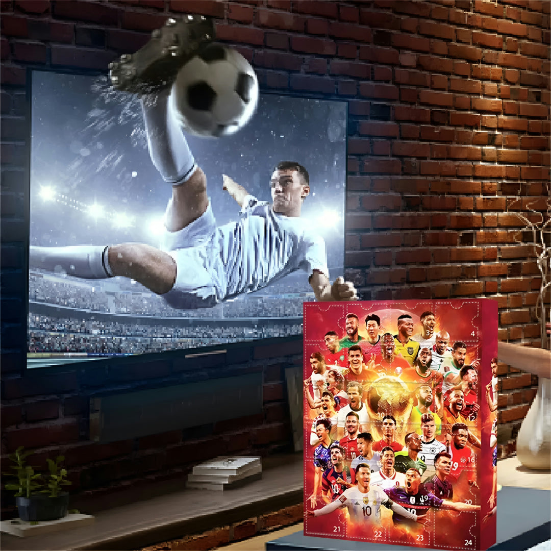 Calendario dell'Avvento Bambini Set Sorpresa Giocattoli Calcio