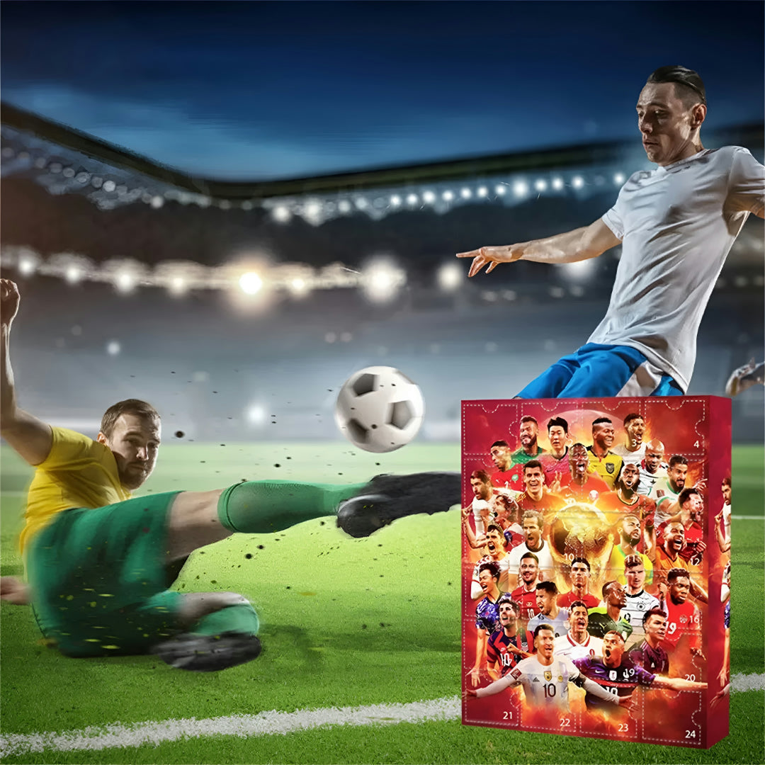 Calendario dell'Avvento Bambini Set Sorpresa Giocattoli Calcio