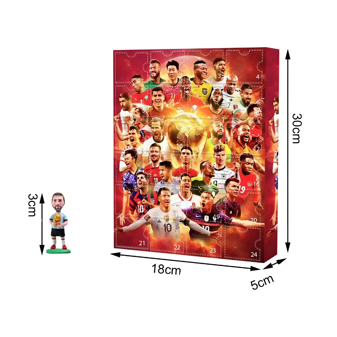 Calendario dell'Avvento Bambini Set Sorpresa Giocattoli Calcio