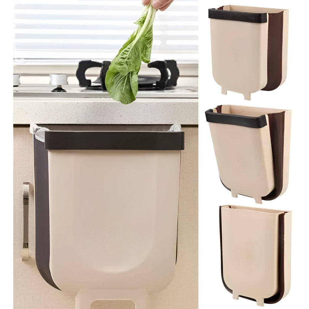 Cubo de basura plegable para cocina colgante para separación de residuos