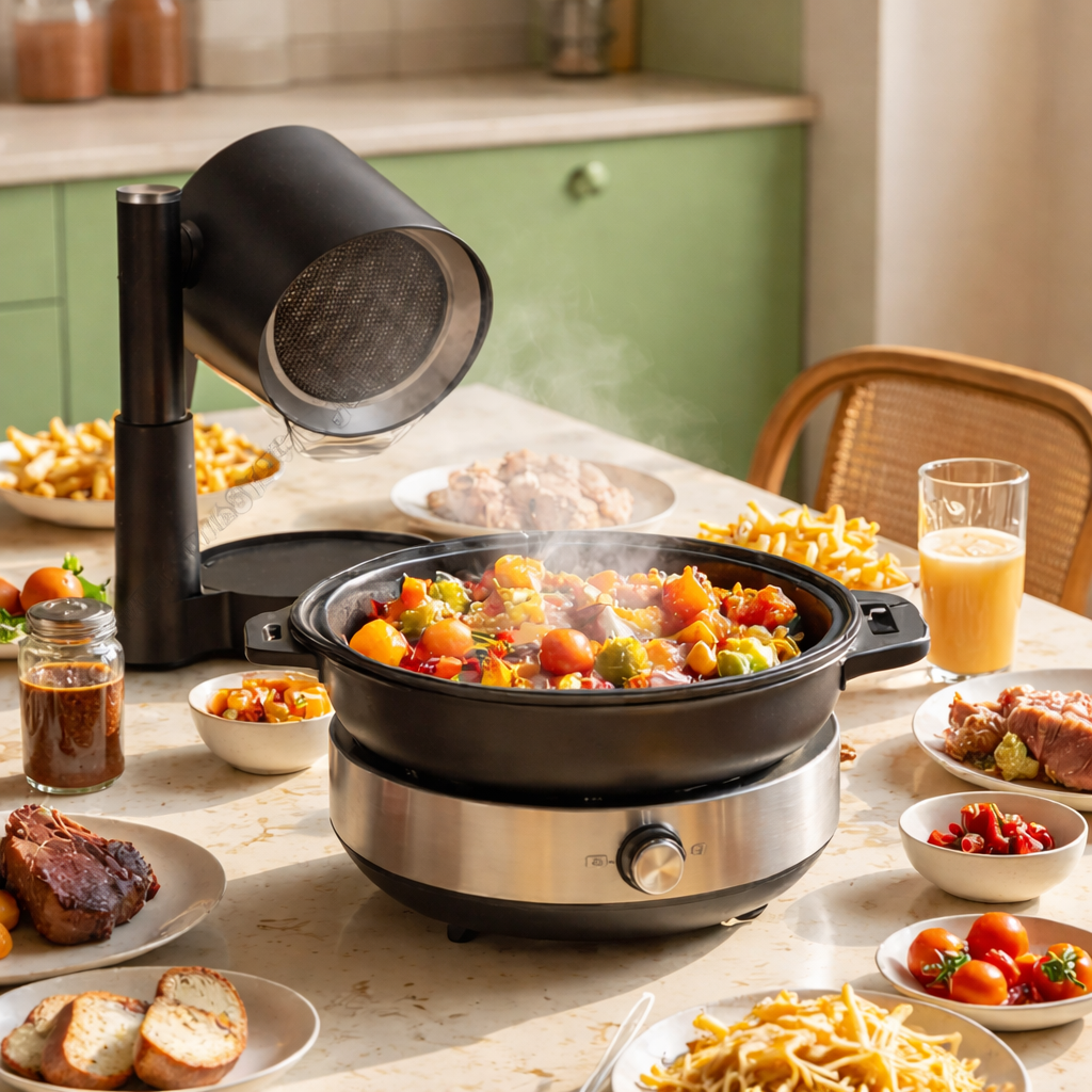 Campana Extractora de Cocina Portátil Compacta Modelo de Mesa con Filtro de Aire