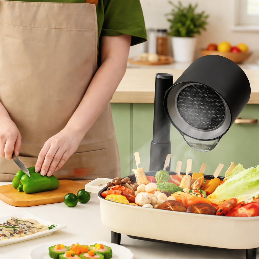 Campana Extractora de Cocina Portátil Compacta Modelo de Mesa con Filtro de Aire
