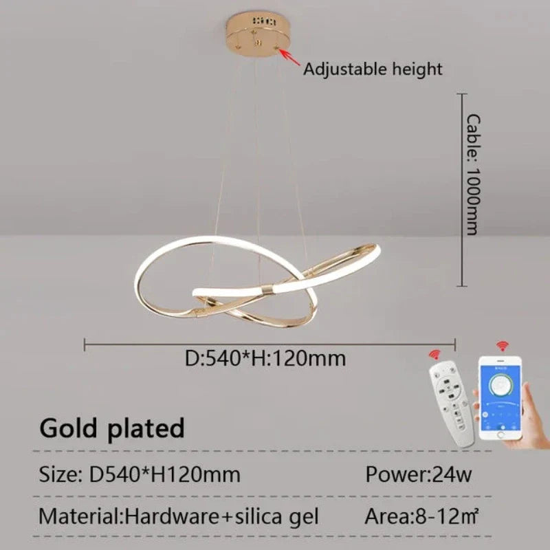 LightMaster - Supporto Sottile per Lampada a Sospensione LED Intelligente