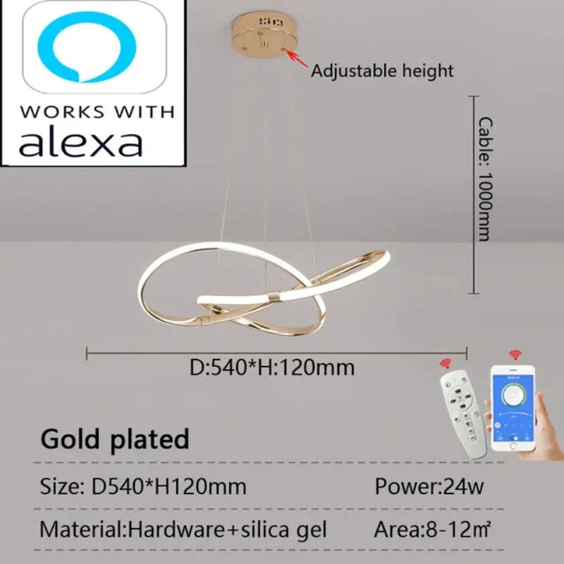 LightMaster - Supporto Sottile per Lampada a Sospensione LED Intelligente