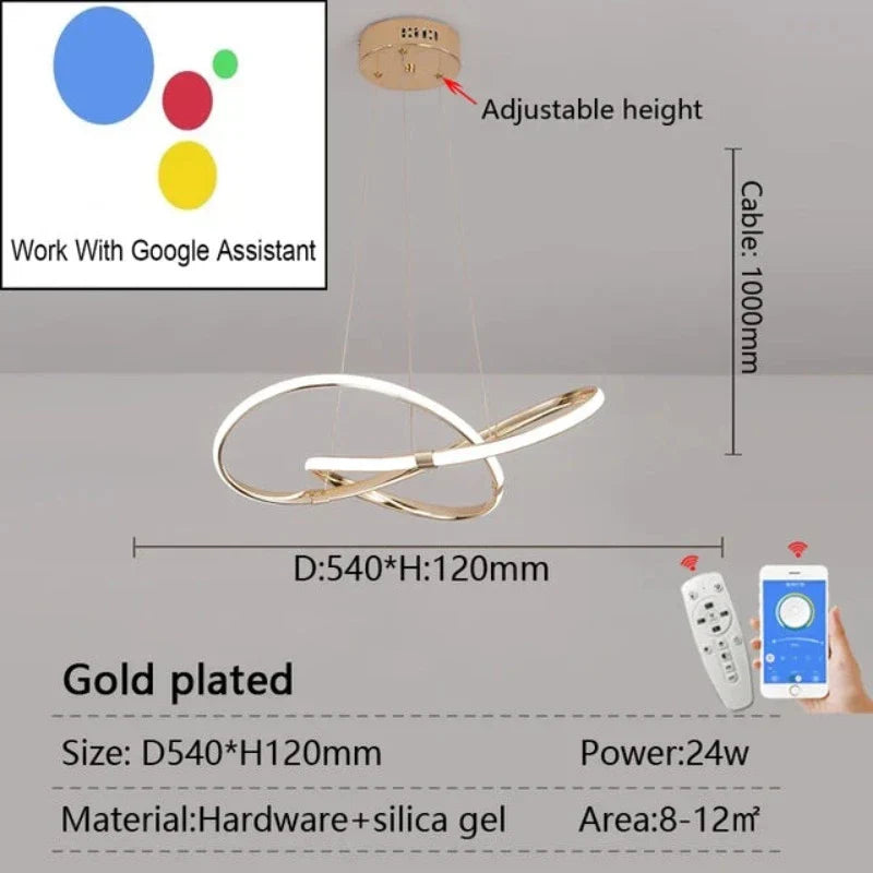 LightMaster - Supporto Sottile per Lampada a Sospensione LED Intelligente