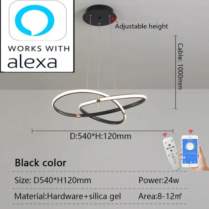 LightMaster - Supporto Sottile per Lampada a Sospensione LED Intelligente