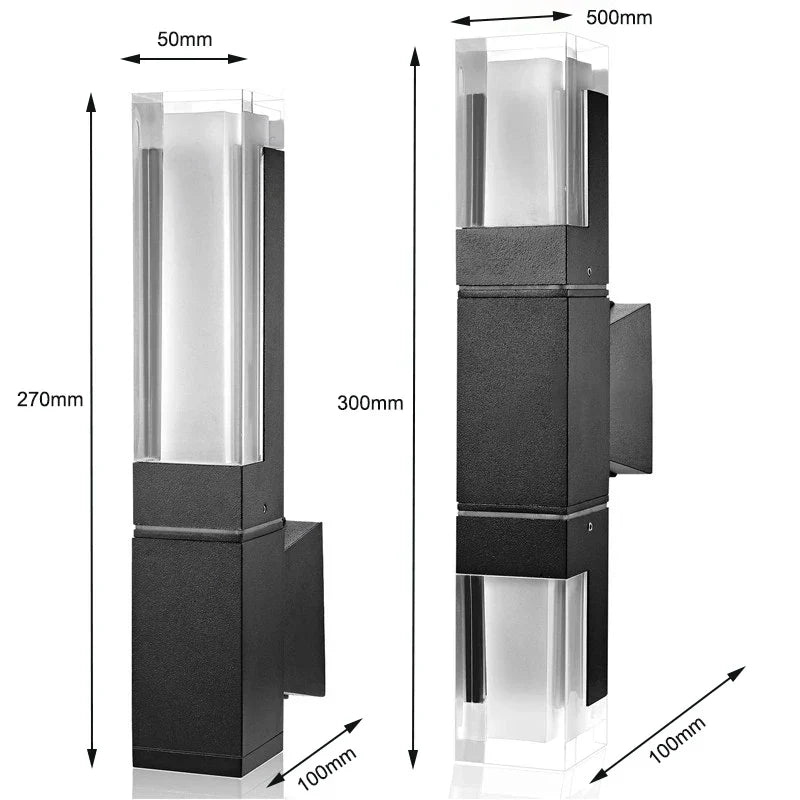 BrightLine - Lámpara de pared LED minimalista de aluminio y acrílico
