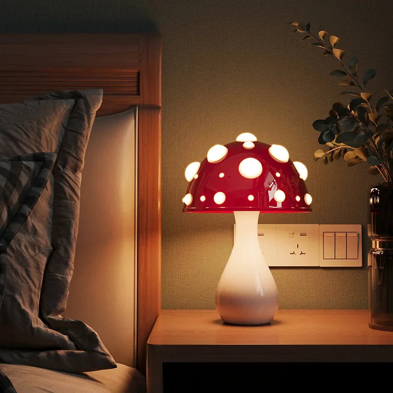 GlowMush - Lampada da tavolo LED retrò a forma di fungo