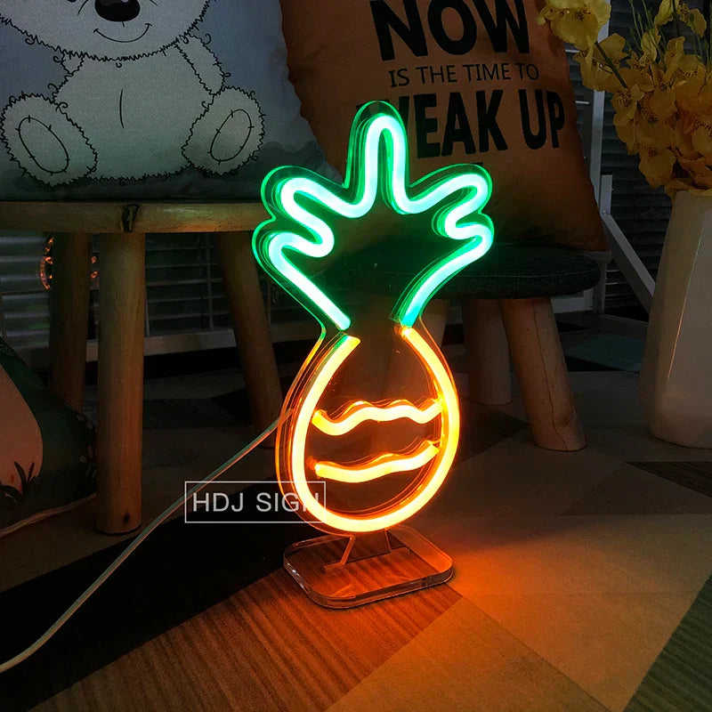 NeonBurger – LED Night Lamp in Hamburger Shape | Unique Lighting for Kitchen & Party