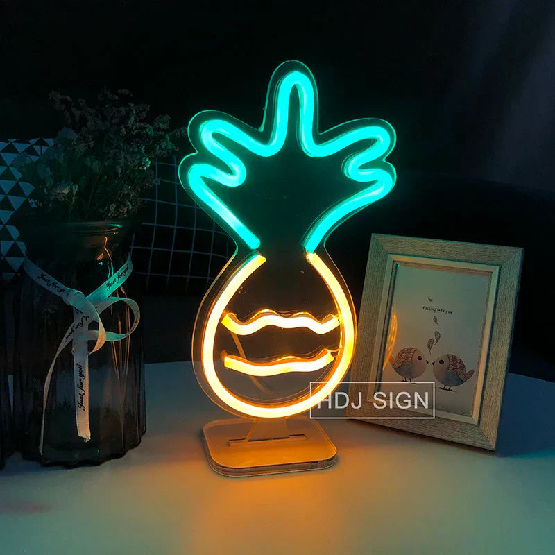 NeonBurger – LED Night Lamp in Hamburger Shape | Unique Lighting for Kitchen & Party