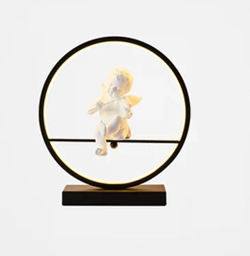 AngeliGlow - Lámpara de mesa decorativa de ángel – Luz nocturna LED con diseño único