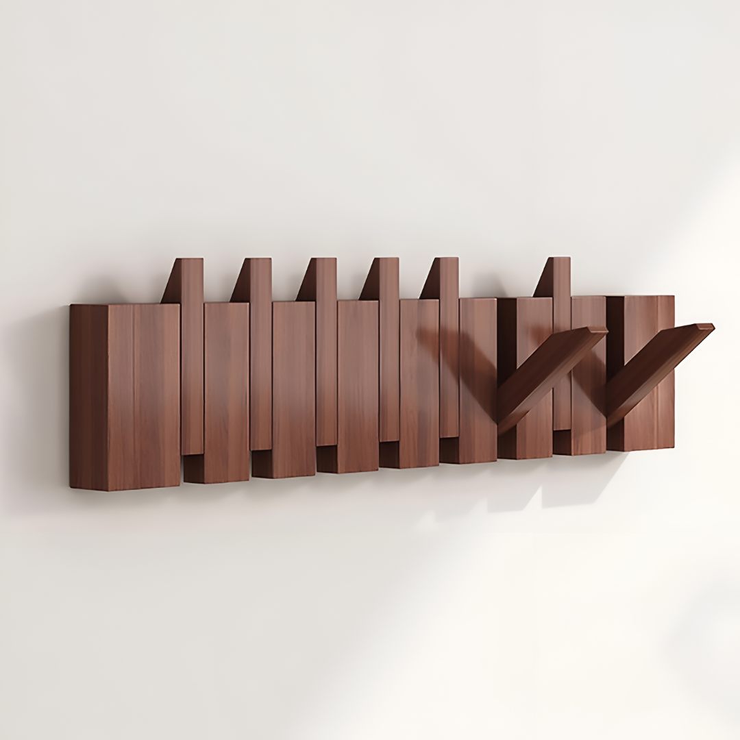 Modern Wall Coat Rack Hooks Entryway Organizer
