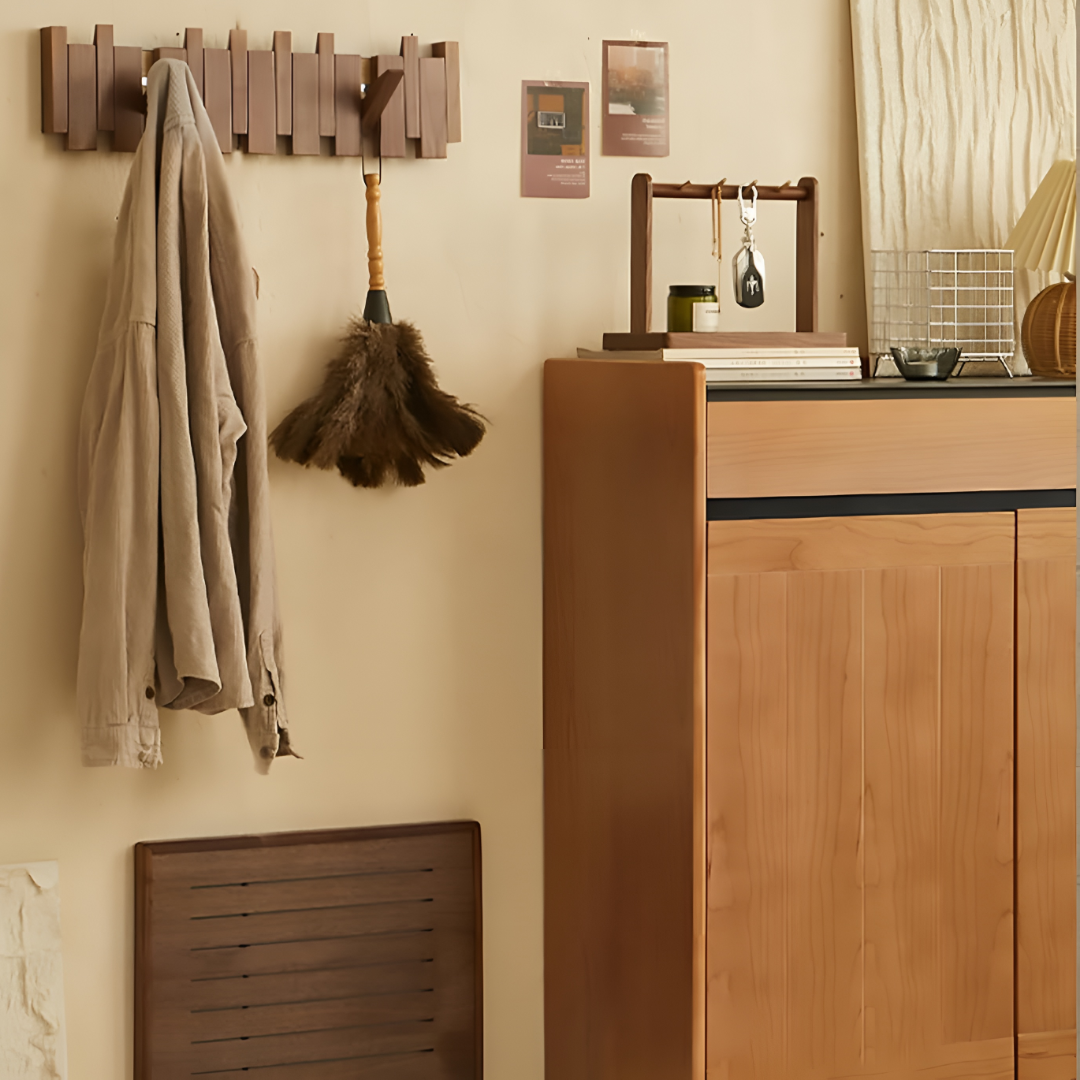 Modern Wall Coat Rack Hooks Entryway Organizer