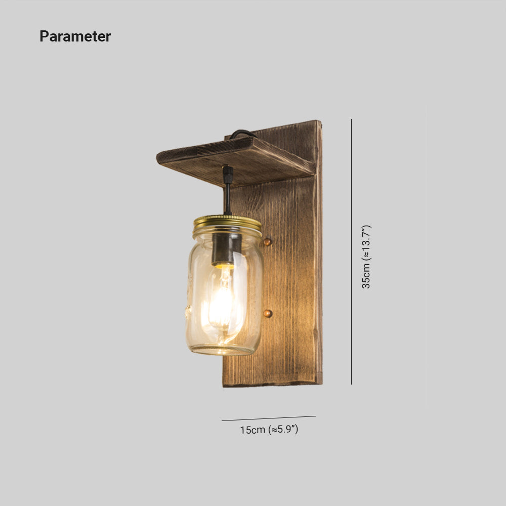 Lampada da parete Heritage Lantaarn, Camera da letto/Soggiorno, Legno e Metallo