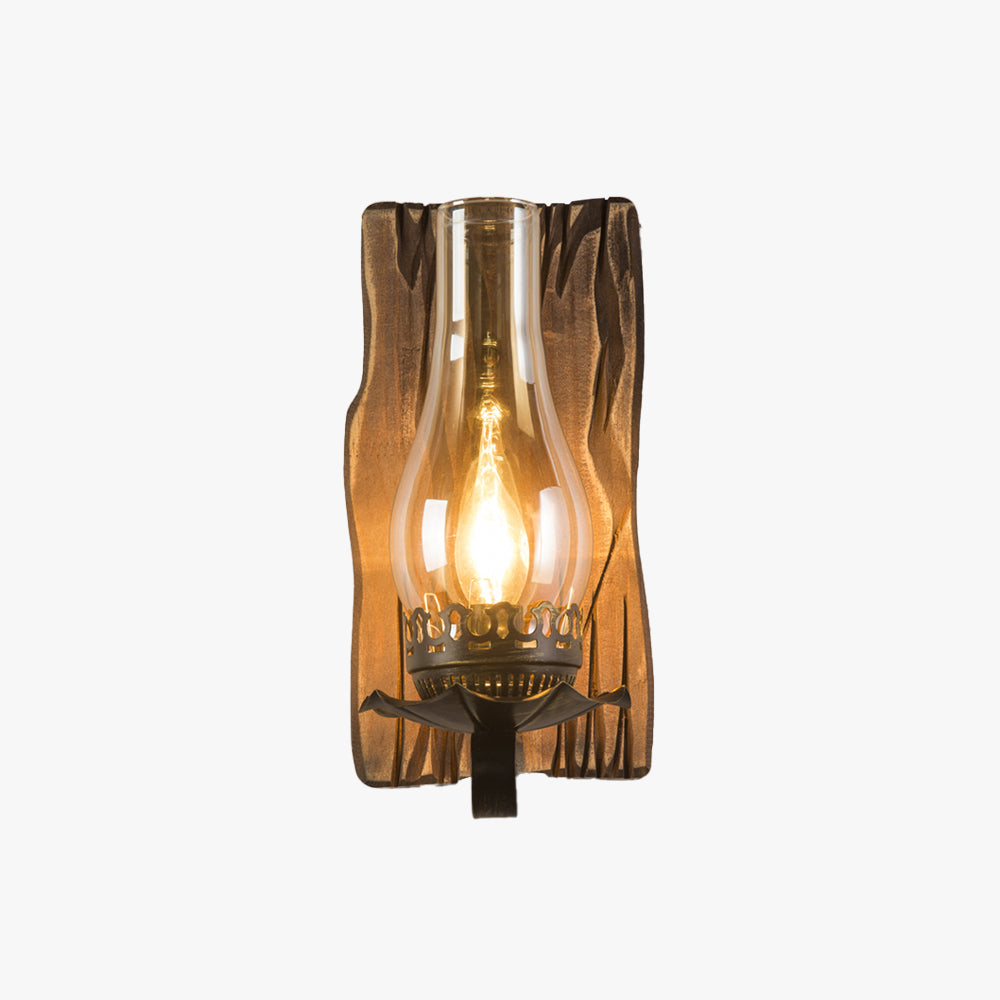 Wandlamp Industrieel Vintage Hout Metaal Binnen
