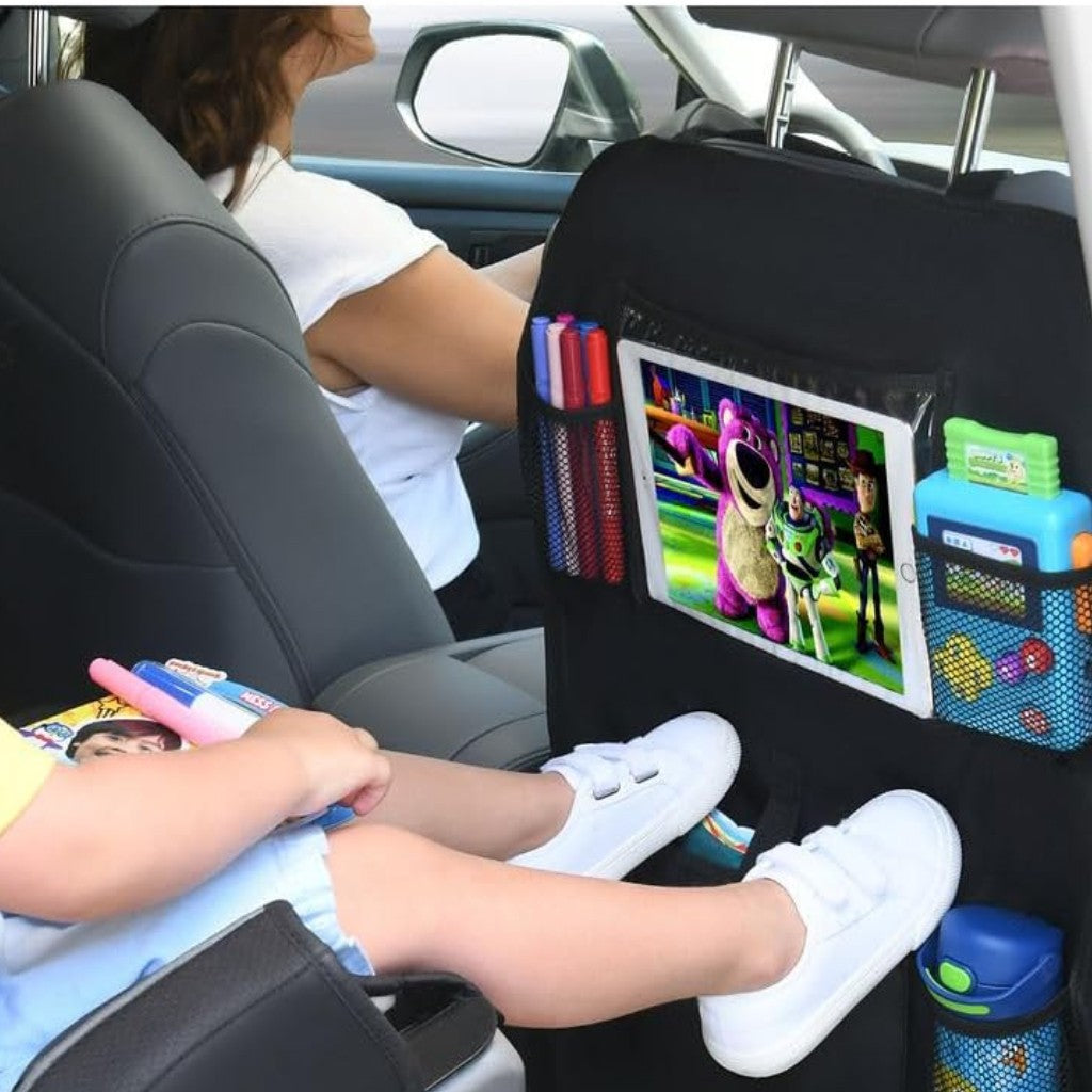 Car Seat Organizer Back Protector Storage Pockets