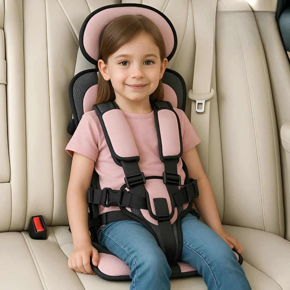 Seggiolino Auto Bambino Portatile Cintura di Sicurezza Viaggio Comfort