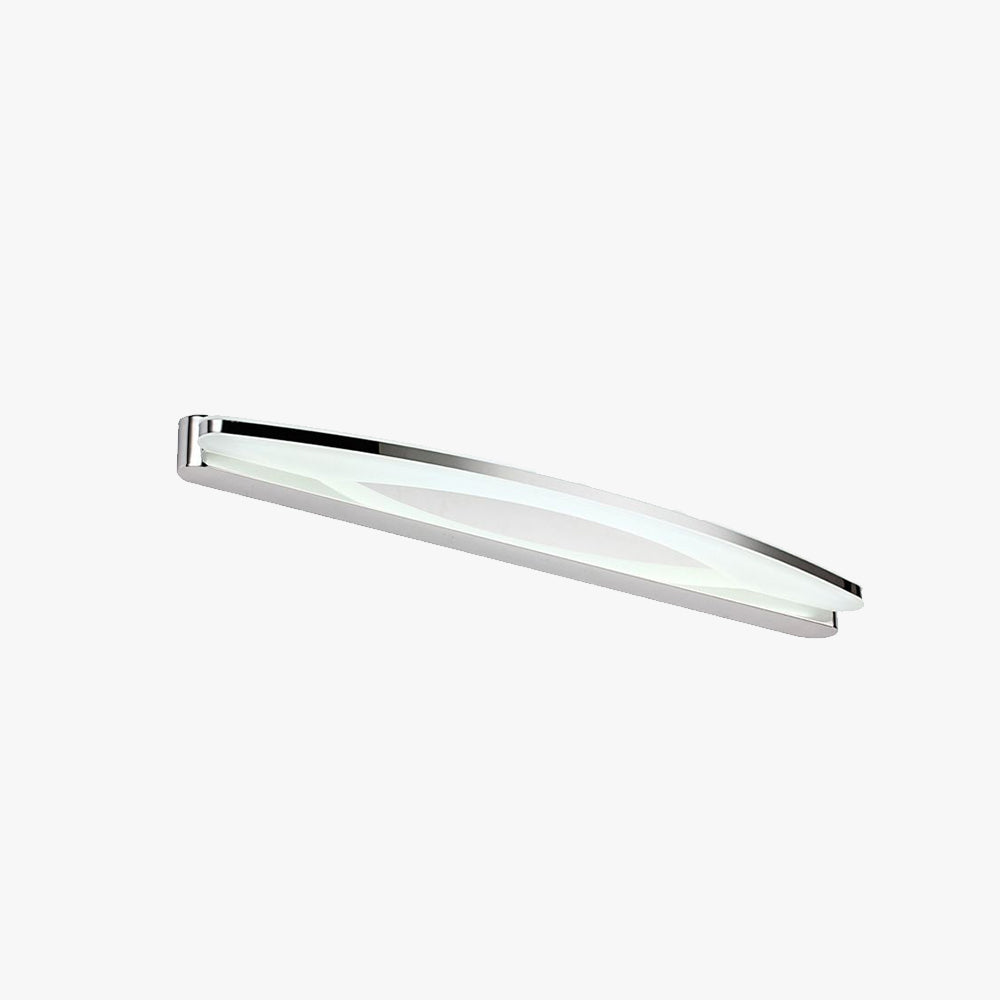Leigh Moderna Minimalista Lampada da Parete LED Ovale Cromo Camera da Letto/Bagno Metallo Acrilico