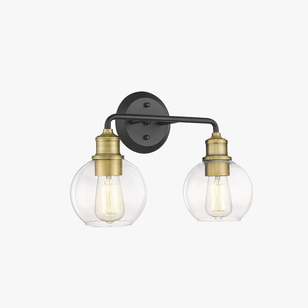 Emma - Lampada da parete LED interna elegante nera vetro cucina/soggiorno