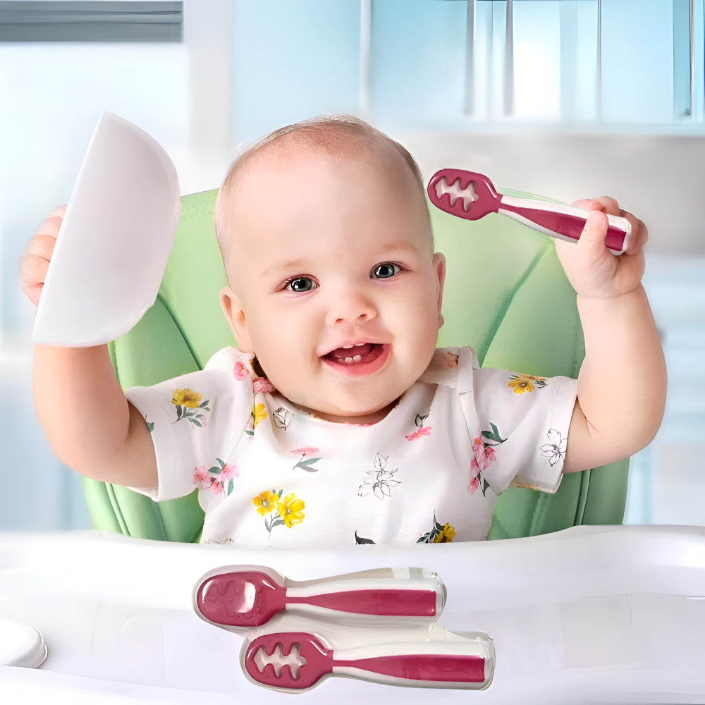 Baby Spoon Self Feeding Training Spoon Toddler Utensil Set